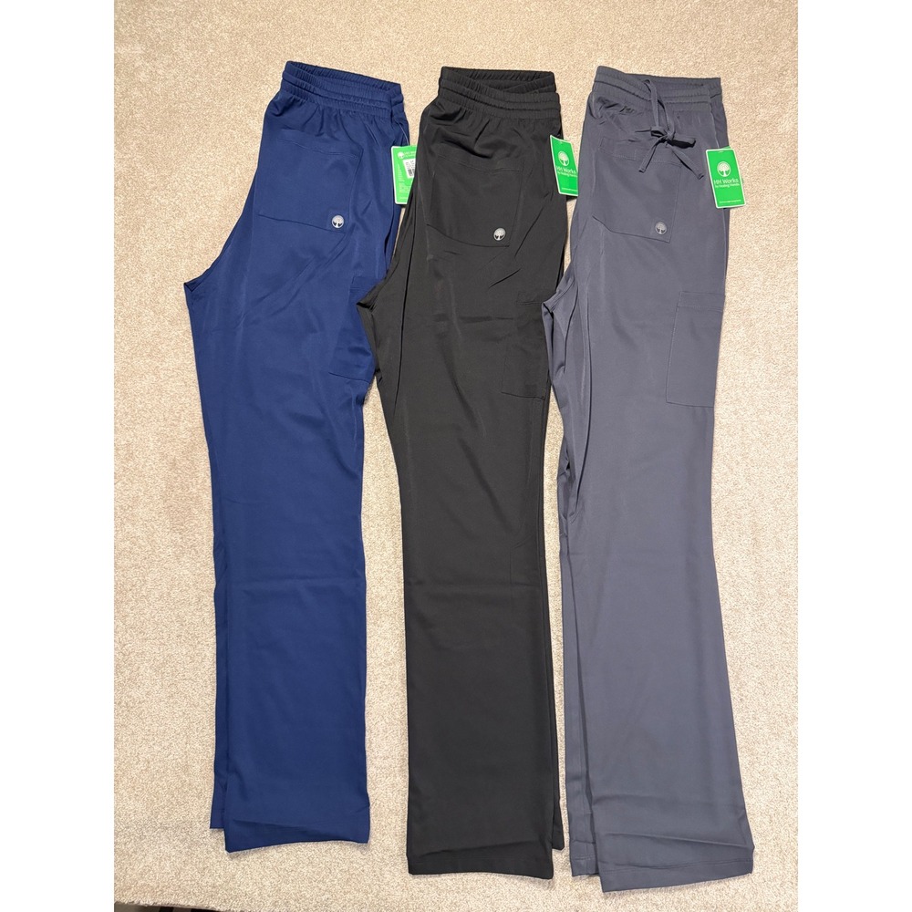Healing Hand Works Ryan Pants Scrub Mens LT 4-Way Stretch Cargo Lot of 3 New